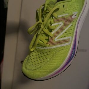Neon green, new balance sneakers, worn twice very good condition